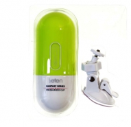 Мастурбатор на присоске прозрачный в зелёном футляре