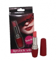 Мини вибратор в форме помады красный