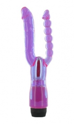 Необычный двойной вибратор розовый