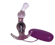 Пробка анальная с вибрацией фиолетовая.