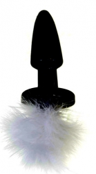 Силиконовая втулка с хвостом белого зайца