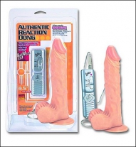 Вибратор реалистик с присоской и ПУ Тонга телесный