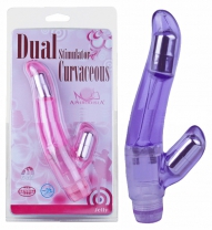 Вибратор вагинально-клиторальный Magical Big Finger фиолетовый.